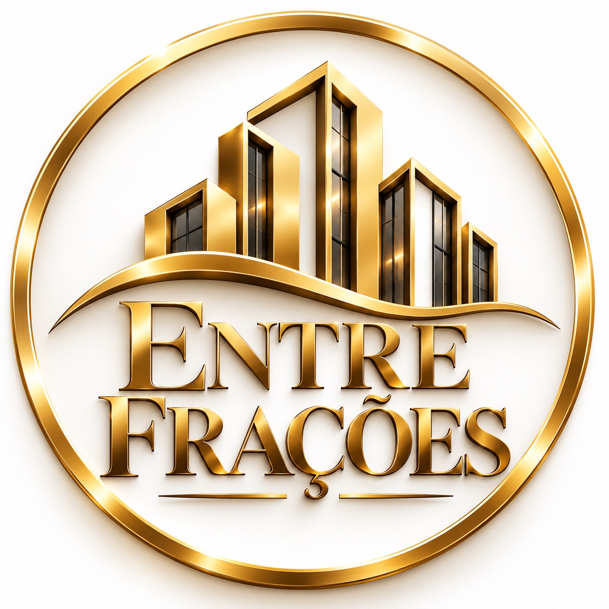 Logótipo dourado Entre Frações